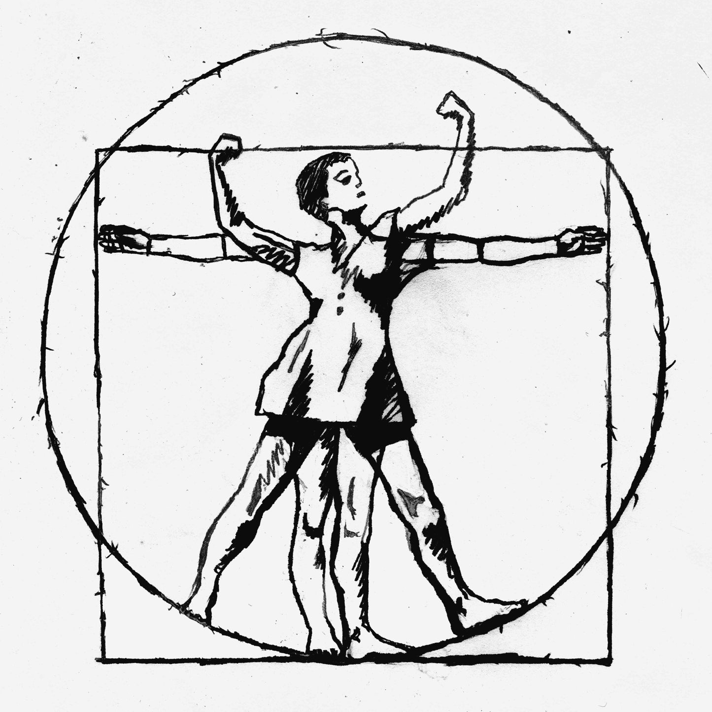 Vitruvian Babe Sticker