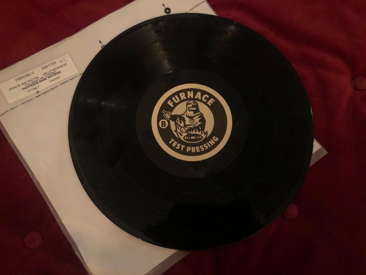 Hello Weakness, You Make Me Strong Vinyl Test Pressings