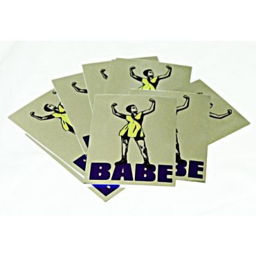 babe sticker - silver foil