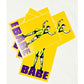 babe yellow sticker